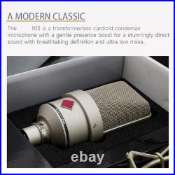 103 Cardioid Condenser Microphone for Professional Studio Recording with Ultra