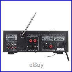 110V 2 Channel 2000 Watts Pro Bluetooth Power Amplifier AMP Stereo Audio USB SD
