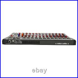 12 Channel Sound Audio Mixer Bluetooth USB DJ Live Studio Mixing Console Amplifi