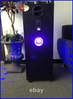 18500 Watts Rechargeable Bluetooth Karaoke Speaker With Four Disco Lights