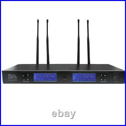 2 Channel UHF Wireless Microphone System with 2 Handheld Wireless Microphones