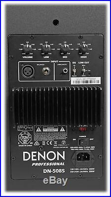 (2) Denon DN-508S 8 440w RMS 3Way Tri-Amped Studio Reference Monitor Speakers
