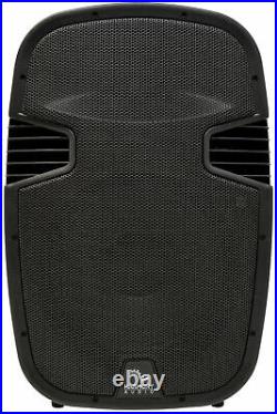 (2) Harmony Audio HA-L12BA Pro DJ Bluetooth 12 1000W Powered PA Speaker Stands