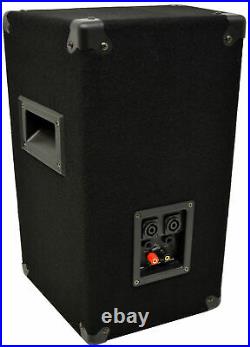 (2) Harmony Audio HA-V10P Pro DJ 10 Passive 300W PA Speaker 1/4 Cables Stands