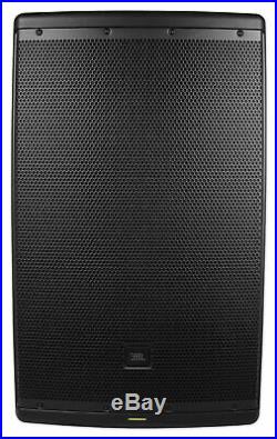 (2) JBL EON615 15 2000 Watt Powered DJ PA Speakers+Stands+Cables+Mic+Headphones