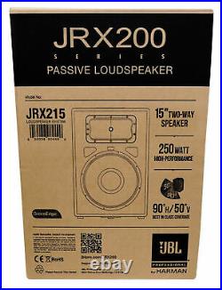 (2) JBL Pro JRX215 15 2000w Passive 8 Ohm PA/DJ Speakers+Stands+Cables JRX 215
