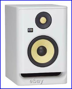 (2) KRK ROKIT RP5 G4 5 Studio Monitor DSP Speakers White Noise Edition+Stands