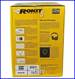 (2) KRK RP5-G3 Rokit Powered 5 Studio Monitors+Headphones+Condenser Mic+Cables