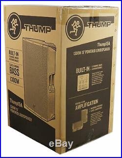 (2) Mackie Thump15A THUMP-15A 15 1300w Powered DJ PA Speakers+Stands+Cables+Bag