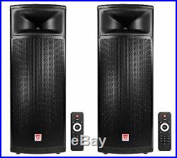 2 Rockville BPA225 Dual 15 Powered 1500w Pro DJ PA Speakers W 2 Rockville BPA225 Dual 15 Powered 1500w Pro DJ PA Speakers W