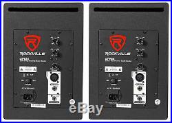 (2) Rockville DPM6B Dual Powered 6.5 420 Watt Active Studio Monitor Speakers