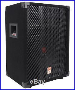 2 Rockville RSG10 10 PA Speakers+Technical Pro AX1200 1200w Power DJ Amplifier