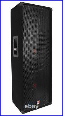 (2) Rockville RSG12.2 Dual 12 2000 Watt 3Way 4-Ohm Passive DJ/Pro Audio Speaker