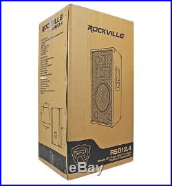 (2) Rockville RSG12.4 12 3-Way 1000 Watt 4-Ohm Passive DJ/Pro Audio PA Speakers
