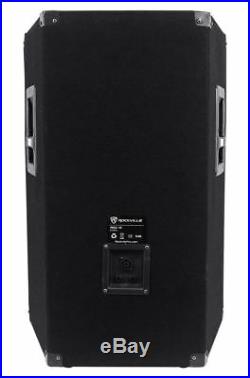 (2) Rockville RSG15 15 3-Way 1500 Watt 8-Ohm Passive DJ/Pro Audio PA Speaker