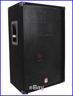 (2) Rockville RSG15 15 3-Way 1500 Watt 8-Ohm Passive DJ/Pro Audio PA Speaker