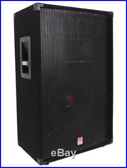 (2) Rockville RSG15 15 3000w DJ/Pro Audio PA Speaker+Amp+(2) 15 Subwoofers