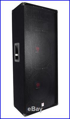 (2) Rockville RSG15.24 Dual 15 3000 Watt 3-Way 4-Ohm Passive DJ / PA Speaker