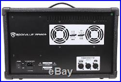 2 Rockville RSG15.24 Dual 15 3000w 3-Way DJ/Pro PA Speakers+Powered Mixer withUSB