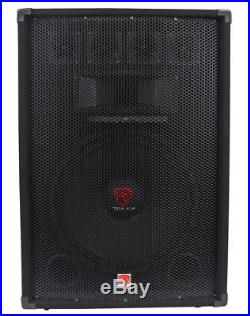 (2) Rockville RSG15.4 15 3-Way 1500 Watt 4-Ohm Passive DJ/Pro Audio PA Speakers
