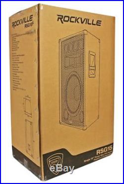 (2) Rockville RSG15.4 15 3-Way 1500 Watt 4-Ohm Passive DJ/Pro Audio PA Speakers