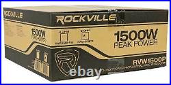 (2) Rockville RVW1500P8 3000w 15 Raw DJ Subwoofers 8 Ohm Subs 70OZ Magnet