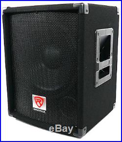 (2) Rockville SBG1128 12 1200W Pro DJ Subwoofers + RPA5 1000w Amplifier+Cables