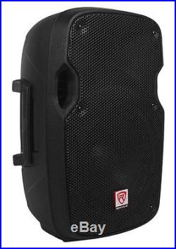 2 Rockville SPG84 8 Passive 800W DJ PA Speakers 4 Ohm 2 Stands+2 Cables+Case