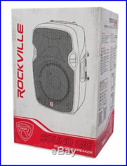 2 Rockville SPGN108 10 Passive 800W DJ PA Speakers ABS Lightweight Cabinet 8ohm