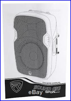 (2) Rockville SPGN128 12 Passive 2400 Watt DJ PA Speakers ABS Cabinets 8-Ohm