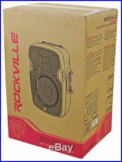 (2) Rockville SPGN128 12 Passive 2400 Watt DJ PA Speakers ABS Cabinets 8-Ohm