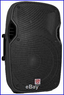 (2) Rockville SPGN158 15 Passive 1600W DJ PA Speakers Lightweight Cabinet 8 Ohm