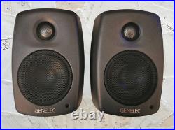 2 X Genelec 8010A Studio Monitors PAIR, Dark Grey. No Stands Included