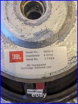 2 X JBL 15 Full Range PA Driver M252-8, 300w RMS, 8ohm Used