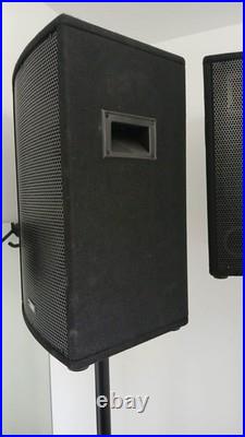 2 x SubZero C12A Active Powered PA Speakers + Proel Heavy Duty Stands