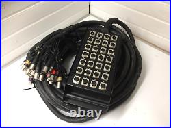 24 Chanel Audio Multicore Xlr + 4 Returns Stage Box 30 Meters Cable