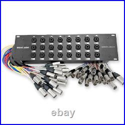24 Channel Pro Audio XLR TRS Combo Splitter Snake Cable 3' and 10' XLR trunks 24 Channel Pro Audio XLR TRS Combo Splitter Snake Cable 3' and 10' XLR trunks