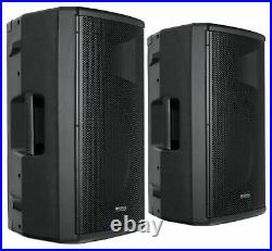 2x DJ PA 15 Aktiv Lautsprecher Set Box Bluetooth Monitor Bi-Amping Stereo 500W