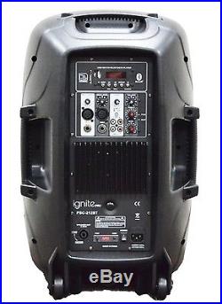 2x Ignite Pro 10 Pro Series Speaker DJ PA System Bluetooth Playback 1500W