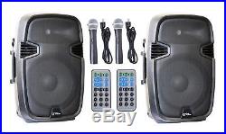 2x Ignite Pro 12'' Pro Series Speaker DJ PA System Bluetooth Playback 1800W