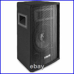 2x Vonyx 8 Inch Passive PA Speakers Disco DJ Sound Package 800W