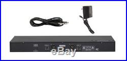 2x100 Channel UHF Wireless Lapel Headset Lavalier Microphone System 622HL