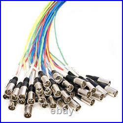 32 Channel XLR TRS Combo Splitter Snake Cable two 15' XLR trunks Rack Mount 32 Channel XLR TRS Combo Splitter Snake Cable two 15' XLR trunks Rack Mount