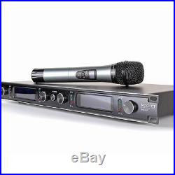 4 Channel 4 Cordless Handheld Mic UHF Wireless Microphone System Metal EW240