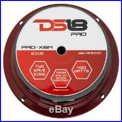 DS18 PRO-X6M 6.5" Midrange Speakers | 1800W Max / 900W RMS | 8 Ohm | Set Of 4