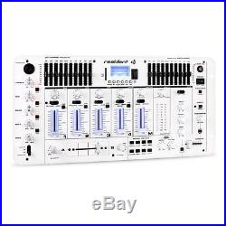 4 Kanal DJ Controller Mixer Mischpult USB Bluetooth 10 Band Musik Disco Rack