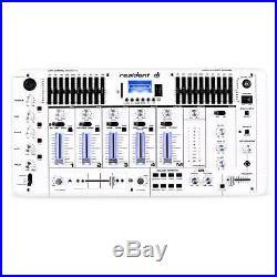 4 Kanal DJ Controller Mixer Mischpult USB Bluetooth 10 Band Musik Disco Rack