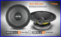 4x PRV Audio 6MB200-4 Mid Bass Car Stereo 6.5 Speaker 4 ohm 6MB PRO 800 Watts