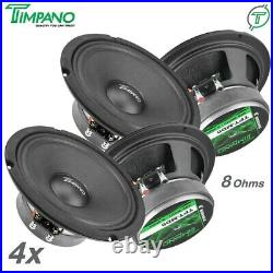 4x Timpano Audio TPT-MD8 Pro Audio Midrange Loudspeaker 8 Inch 8 Ohm 1800 Watts
