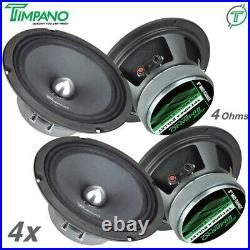 4x Timpano TPT-MR8-4 BULLET 8 Pro Audio Car Speakers 400 Watts Midrange 4 Ohms